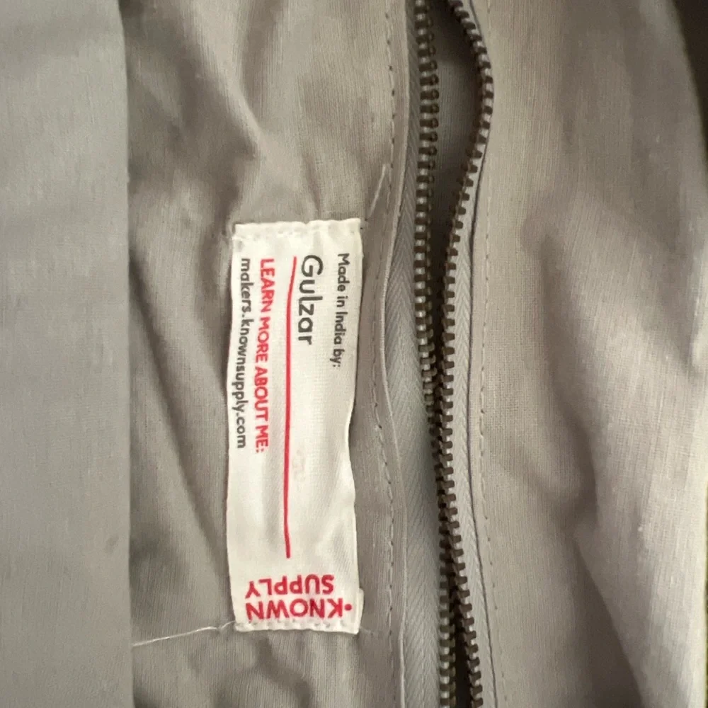 Known Supply Striped Weekender Duffel Bag – Gray & White, Canvas, Fair Trade - Picture 2 of 3